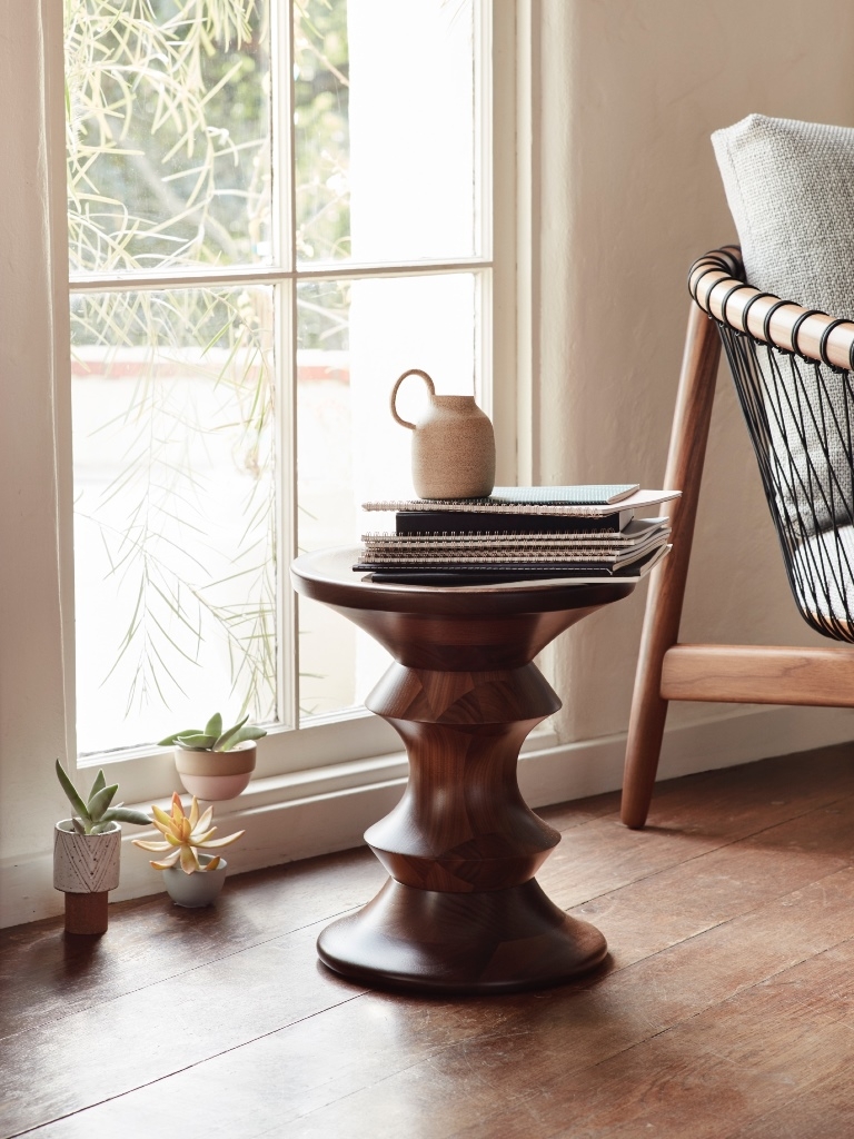 Eames Walnut Stool, Herman Miller Walnut Stool designed by Charles and Ray Eames