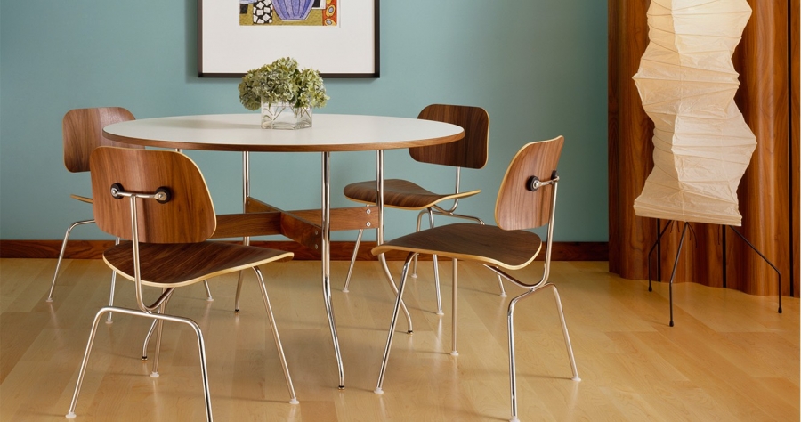 Eames Moulded Plywood Dining chair with metal legs Eames Moulded Plywood Dining Chair with metal legs, Herman Miller Eames DCM