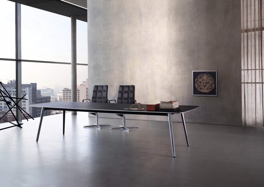 Keypiece Table, Leadchair management Keypiece Conference Table designed by EOOD for Walter Knoll, Walter Knoll Keypiece Conference table