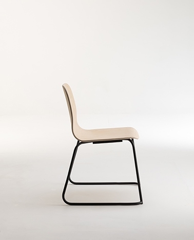 Tiller slim_Sled_Oak Tiller Slim chair by Didier, Didier dining chair, Ross Didier Tiller Chair,