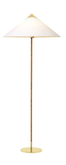 9602 Floor Lamp in Canvas 9602 Floor Lamp designed by Paavo Tynell, Paavo Tynell Chinese Hat Floor Lamp, Gubi 9602 Floor Lamp