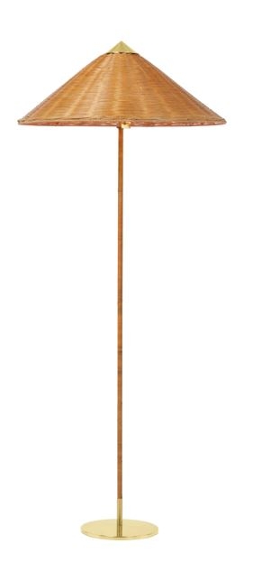 9602 Floor Lamp in Wicker 9602 Floor Lamp designed by Paavo Tynell, Paavo Tynell Chinese Hat Floor Lamp, Gubi 9602 Floor Lamp