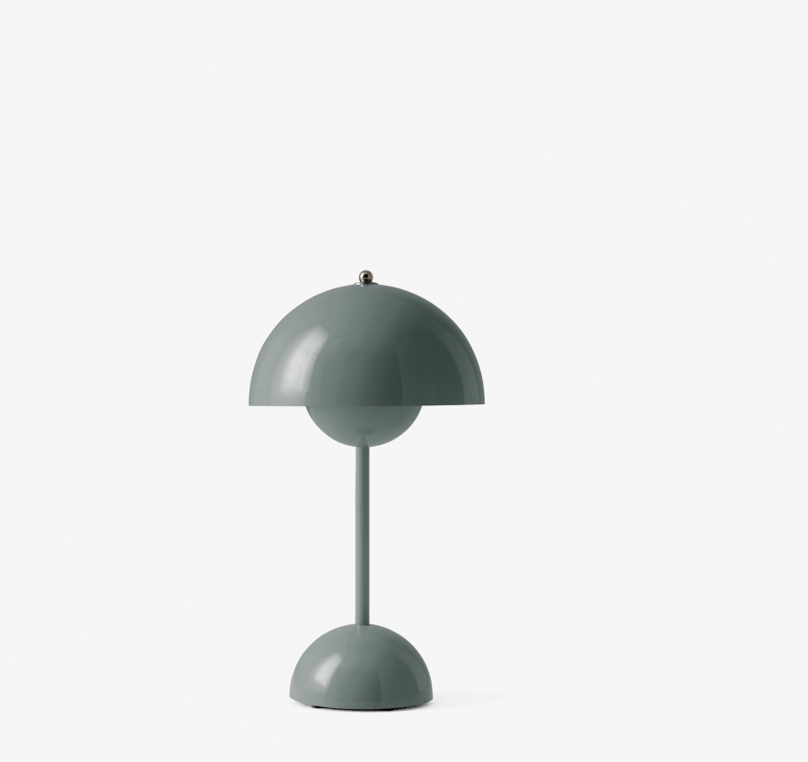 Flowerpot_VP9_Stone_Blue Flowerpot Portable Lamp designed by Verner Panton &Tradition, &Tradition Flowerpot Portable Lamp