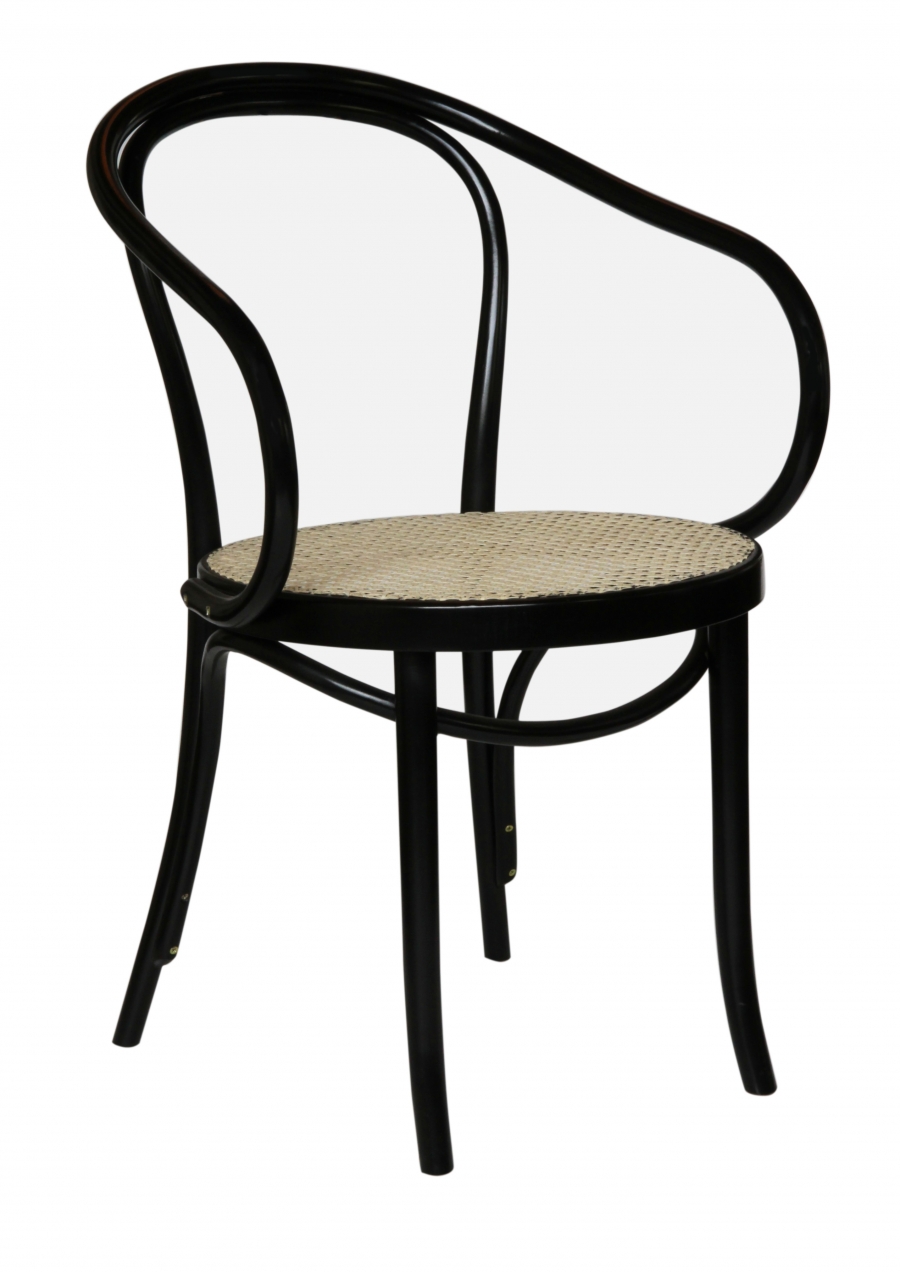 No.B9 Le Corbusier Cane with Black finish No. B9 Le Corbusier Armchair designed by Michael Thonet, Thonet Le Corbusier Armchair
