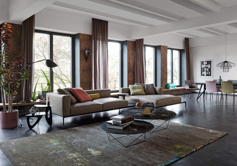 Joco Stone Side Table and Jaan Living Lounge Joco side table designed by EOOS for Walter Knoll, Walter Knoll joco coffee table, Walter Knoll side table with laser cut details