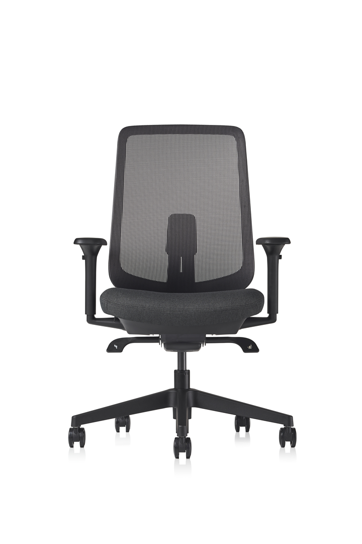 Verus Chair Interweave Back with Arms Black Verus Work Chair Interweave Back by Herman Miller