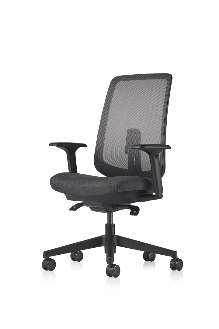 Verus Chair Interweave Back with Arms Black Verus Work Chair Interweave Back by Herman Miller