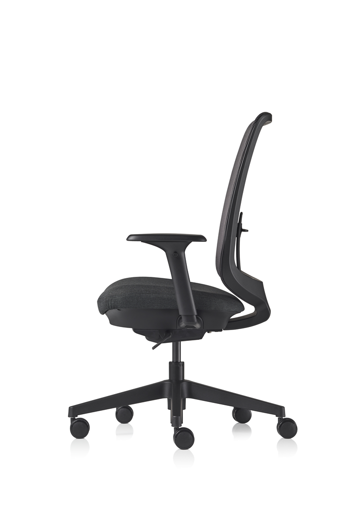 Verus Chair Interweave Back with Arms Black Verus Work Chair Interweave Back by Herman Miller