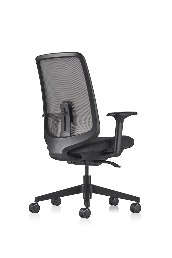 Verus Chair Interweave Back with Arms Black Verus Work Chair Interweave Back by Herman Miller