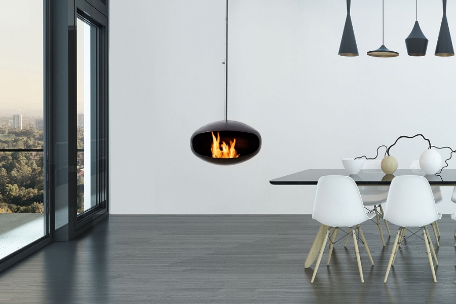 Aeris Fireplace by Cocoon Fires Contemporary Fireplace, Mobile Fireplace