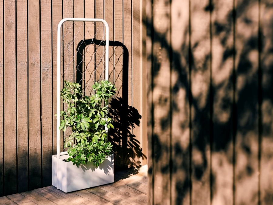 Trace Planter 600mmW White Trace Planter by Tait