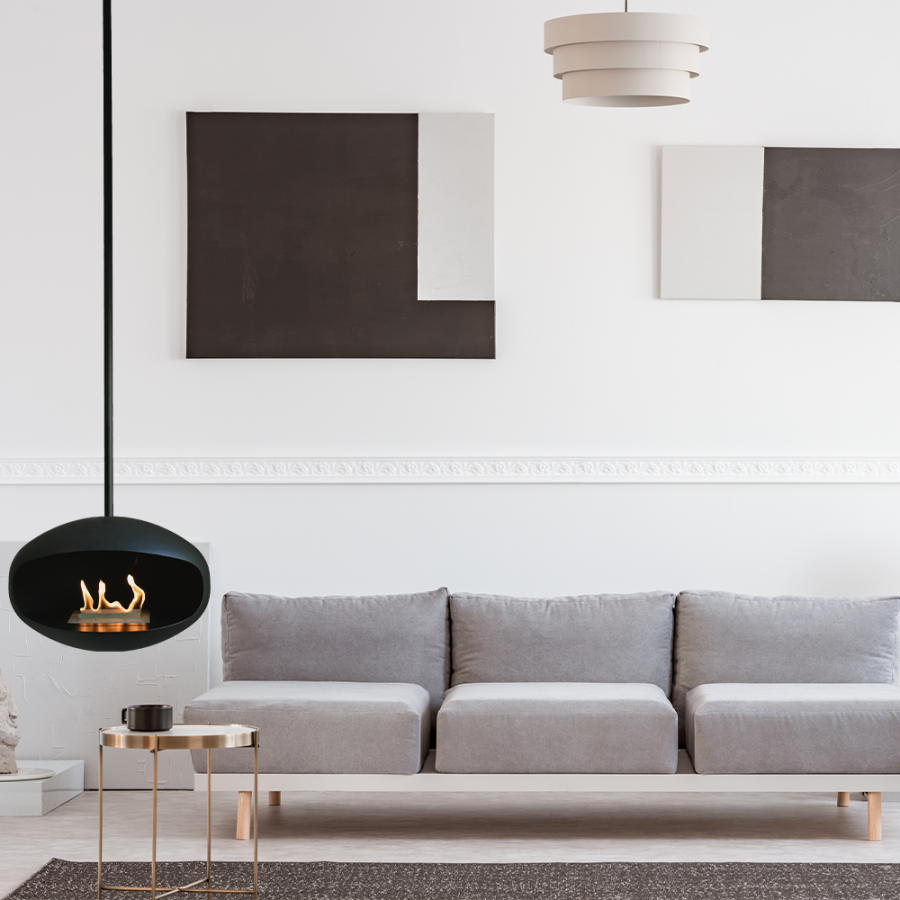Aeris Fireplace - Black Aeris Fireplace by Cocoon Fires Contemporary Fireplace, Mobile Fireplace