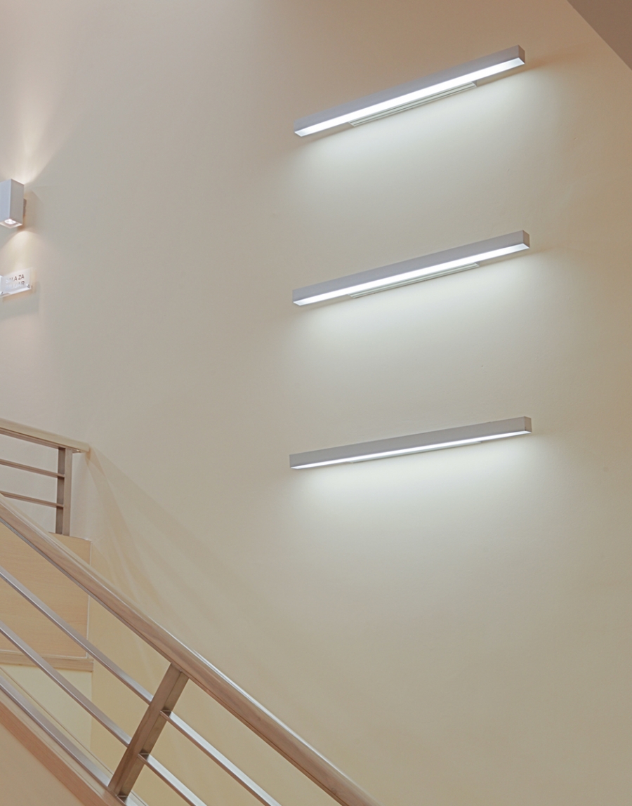 DOTOO.line wall light by Waldmann Lighting, commercial office lighting