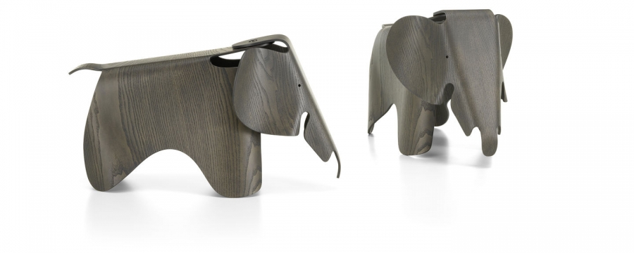 Eames Elephant - Grey Plywood Eames Elephant designed by Charles and Ray Eames by Vitra