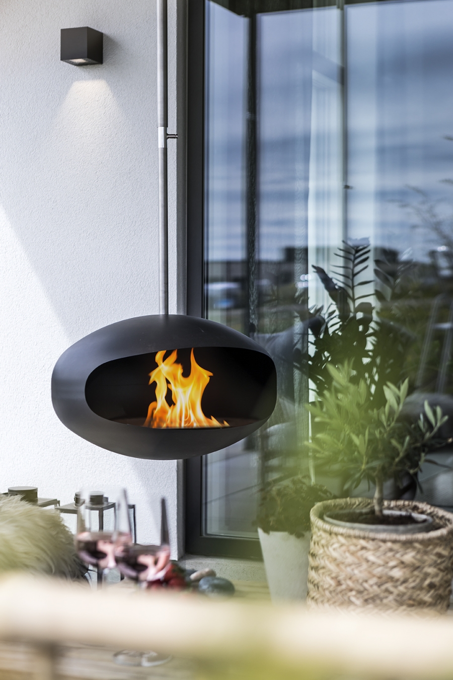 Aeris Fireplace by Cocoon Fires Contemporary Fireplace, Mobile Fireplace
