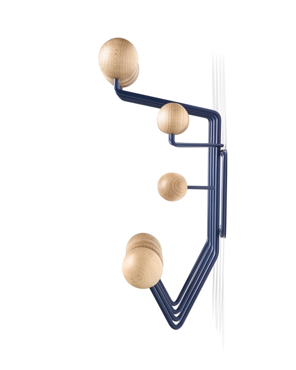 Eames Hang It All Maple Dark Blue Eames Hang It All Maple Dark Blue by Herman Miller