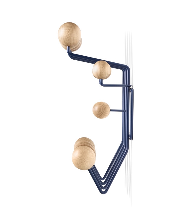 Eames Hang It All Maple Dark Blue by Herman Miller