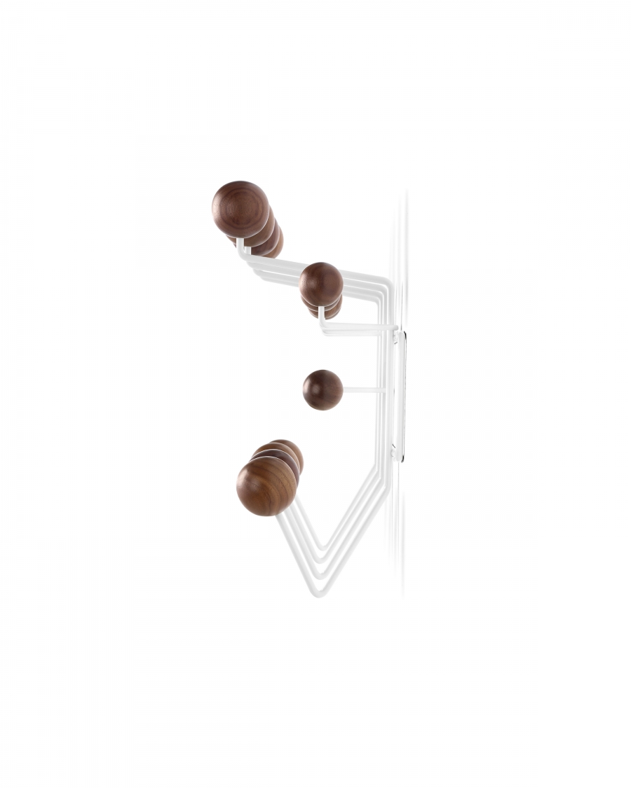 Eames Hang It All Walnut White by Herman Miller