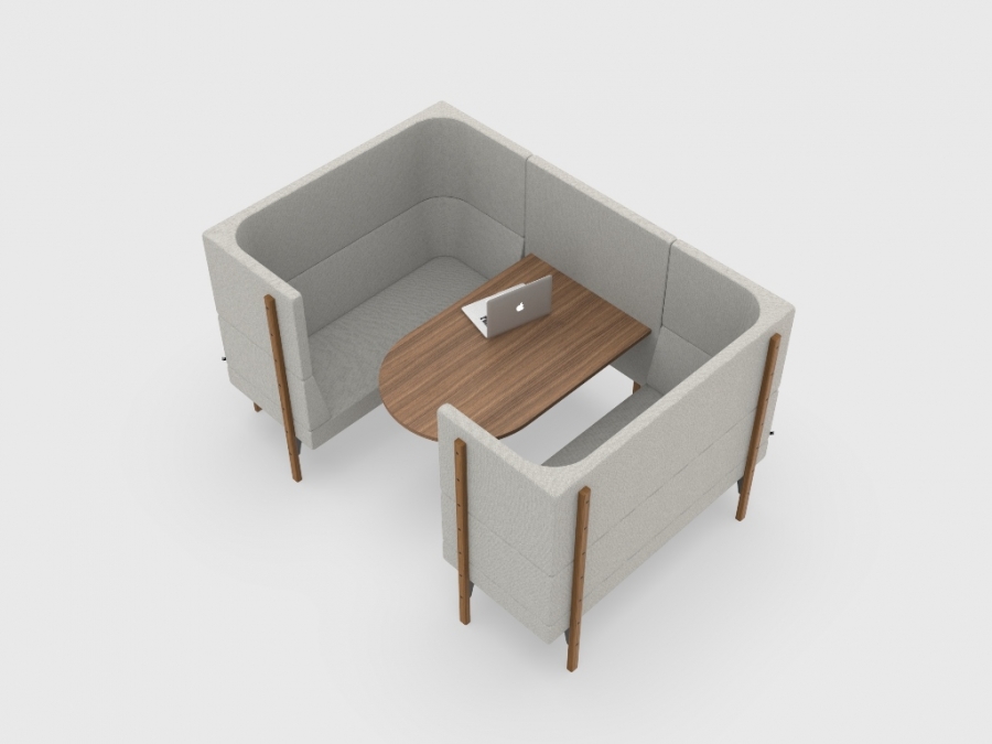 Homework Private Workbooth Highback Homework Modular Collection by Derlot, Homework designed by Alexander Lotersztain