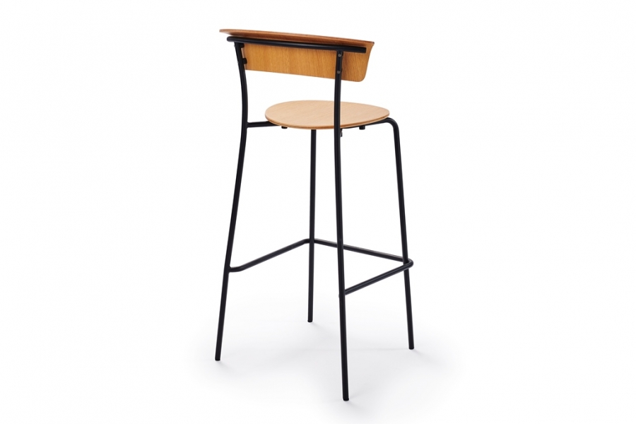 Softply Bar Stool - Oak Softply Bar Stool designed by Adam Goodrum for NAU
