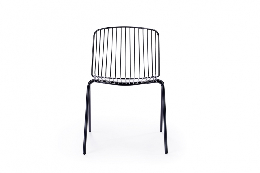 Terrace Stacking Chair - Black Terrace Stacking chair designed by Adam Cornish for NAU