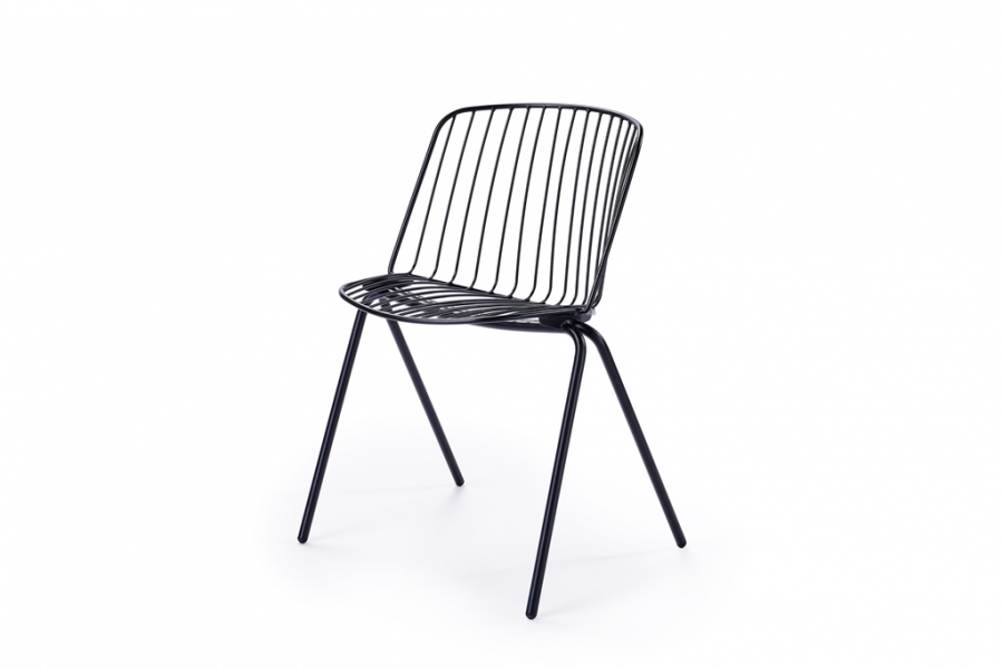 Terrace Stacking Chair - Black Terrace Stacking chair designed by Adam Cornish for NAU