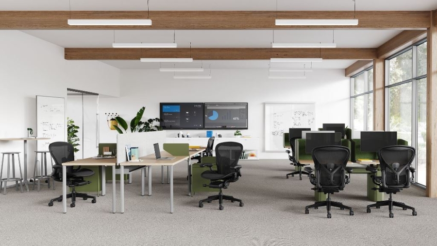 New Aeron Onyx by Herman Miller, now made with Ocean Bound Plastics, available from designcraft Canberra