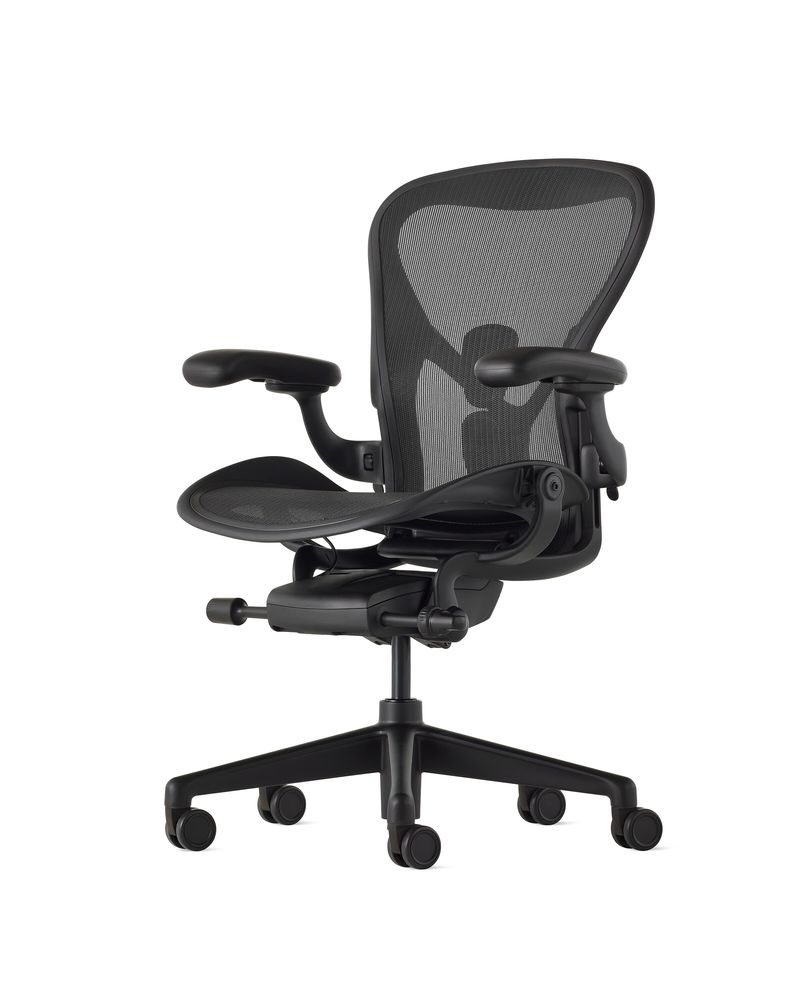 New Aeron Onyx by Herman Miller, now made with Ocean Bound Plastics, available from designcraft Canberra