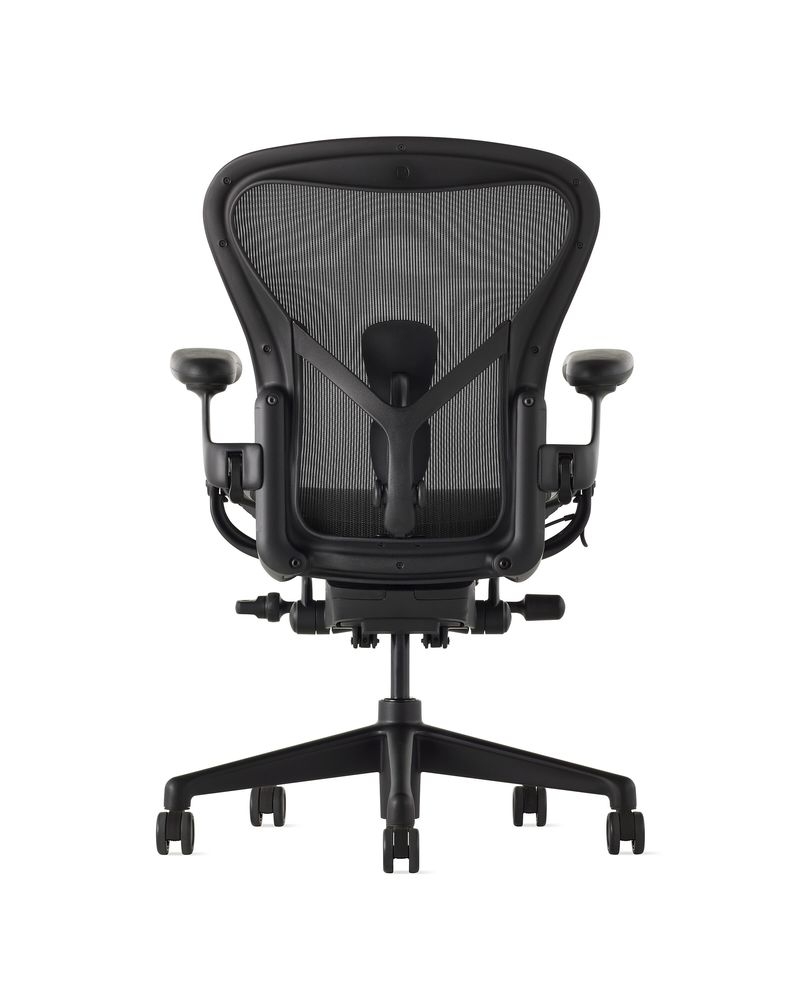 New Aeron Onyx by Herman Miller, now made with Ocean Bound Plastics, available from designcraft Canberra