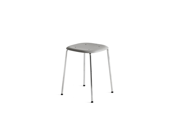 Soft Edge 70 Soft Grey seat Chrome leg Soft Edge 70 Soft Grey Chrome
