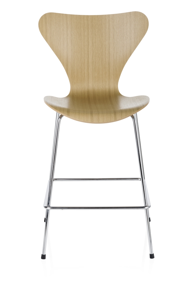 Series 7 Bar Stool - Elm Series 7 designed by Arne Jacobsen fritz hansen, Series 7 Bar Stool