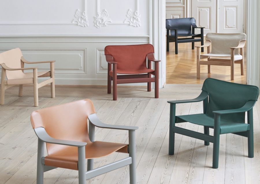 Bernard Chair Bernard Chair designed by Shane Schneck for HAY, Bernard leather strap armchair by HAY, available at designcraft Canberra