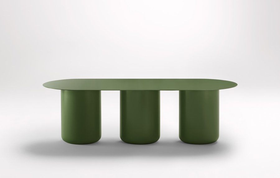 Sequence Oval Table Olive Green