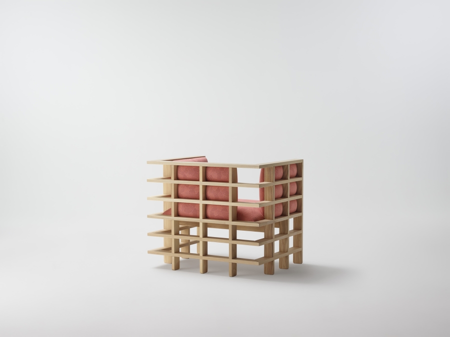 Waffle Armchair Oak angle back 02 Waffle Armchair Oak angle back 02