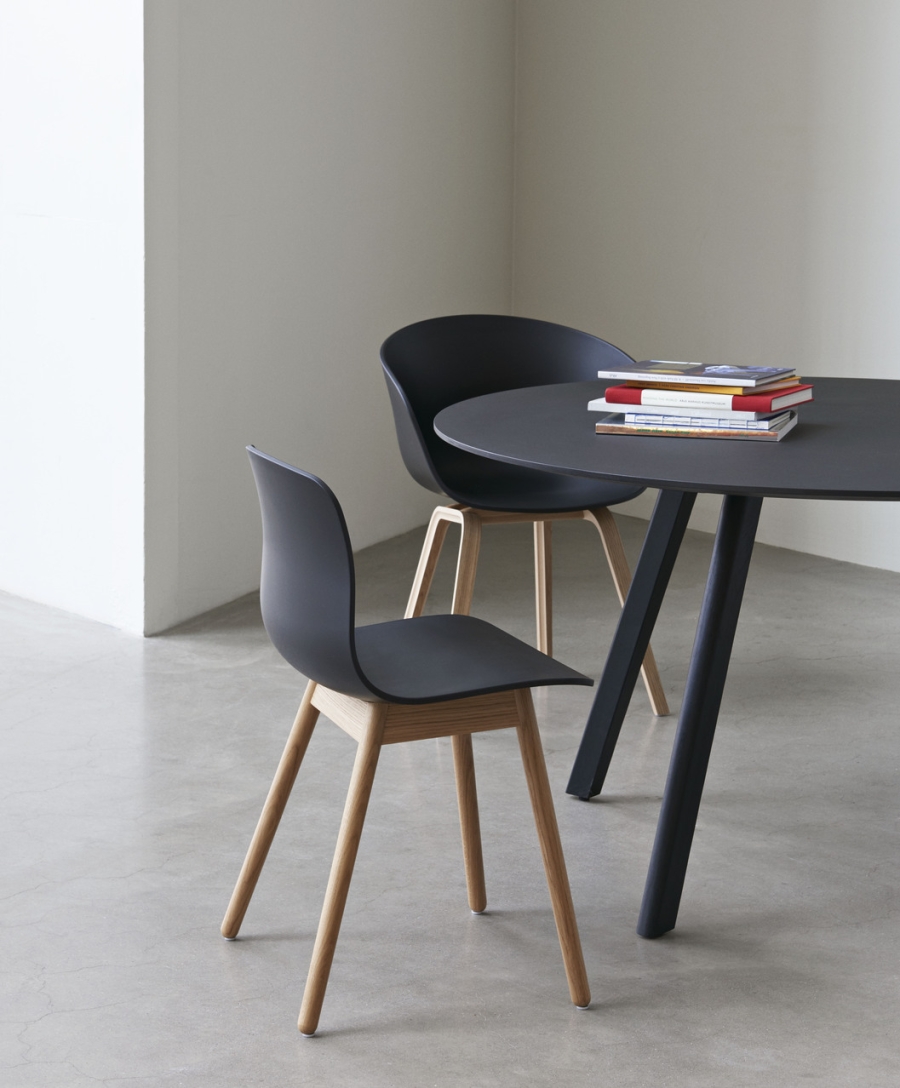 About A Collection Eco Side Chair & Armchair Black/Oak