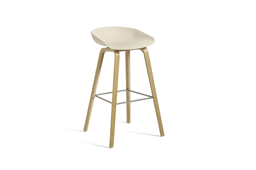 About A Collection Eco High Stool Cream/Oak