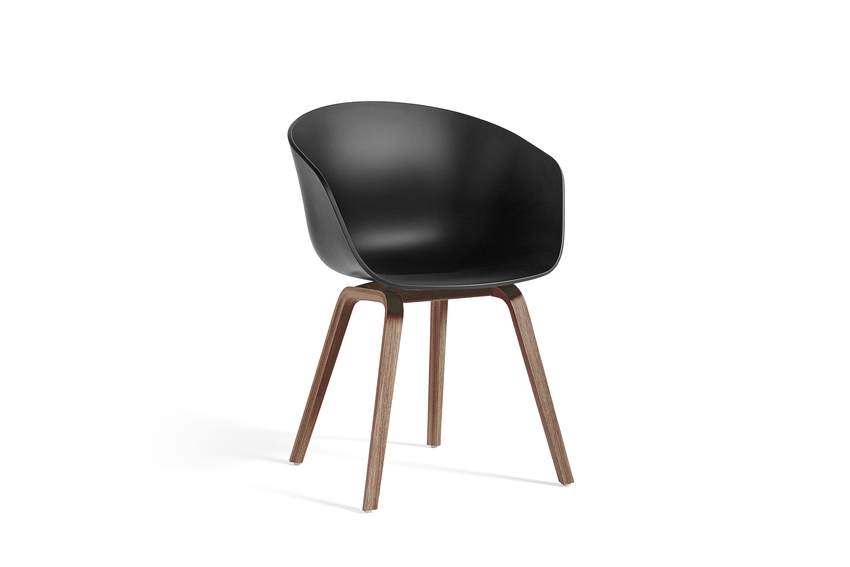About A Collection Eco Armchair Black/Walnut