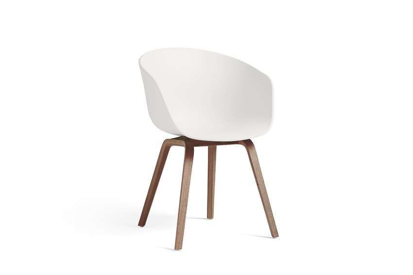 About A Collection Armchair White/Walnut