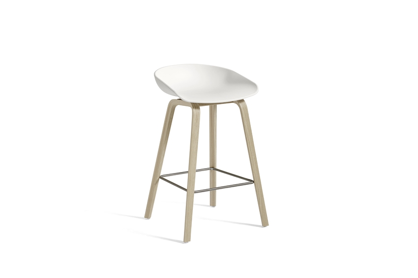 About A Collection Eco Low Stool White/Oak Soap