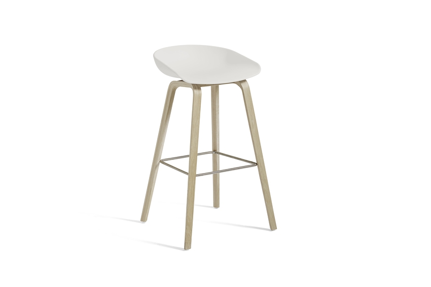 About A Collection Eco High Stool White/Oak Soap