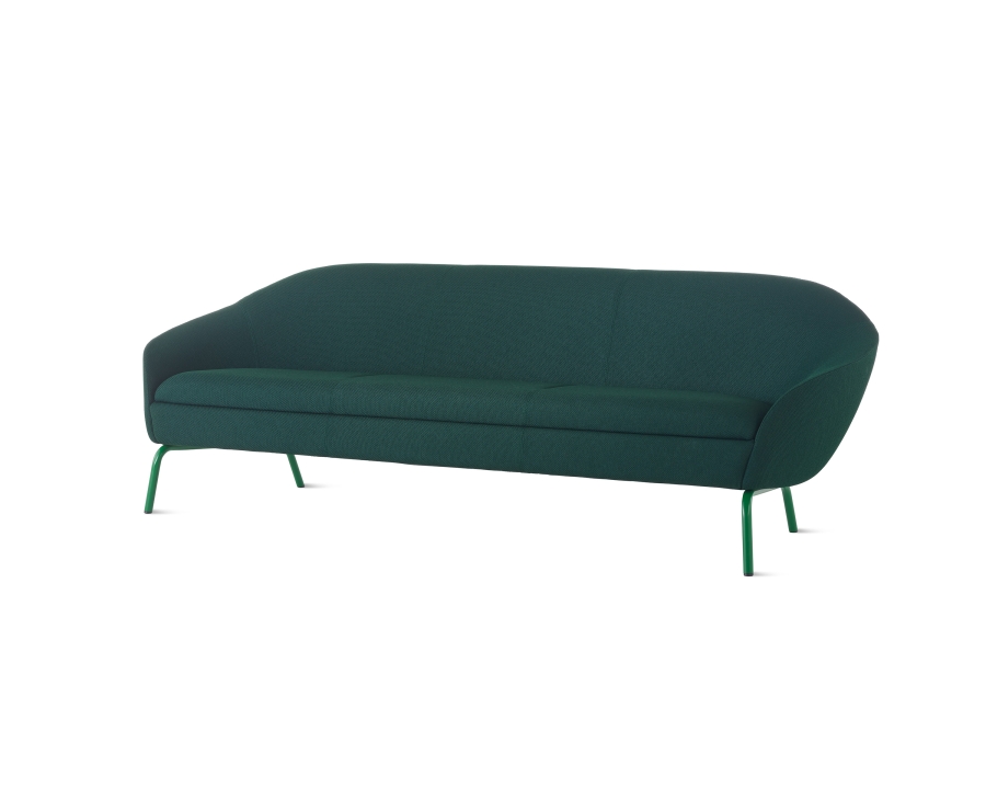 Ever 3Seater Sofa _EVER32A_Maharam Gemma Multi 052 Coniferous_RAL6002 Ever Lounge NaughtOne, NaughtOne Ever Lounge Chair designed by Ric Frampton