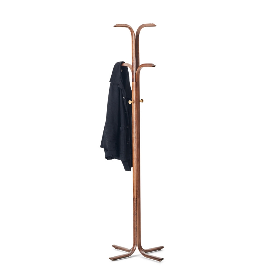 Furl Coat Stand_Walnut Furl Coat Stand designed by Adam Goodrum for NAU, NAU Furl Coat Stand