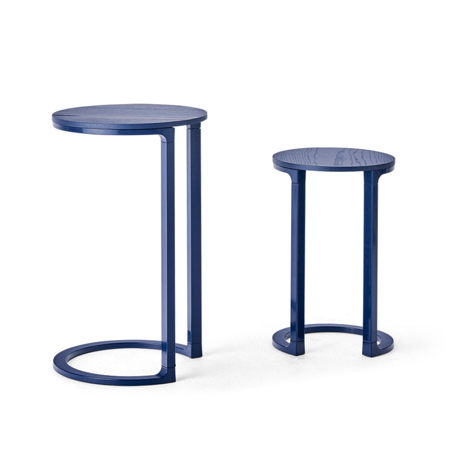 Nest Monochrome_Storm Blue Nest Table designed by Adam Goodrum for NAU, Nest Monochrome Table by NAU, Nest Table in colours