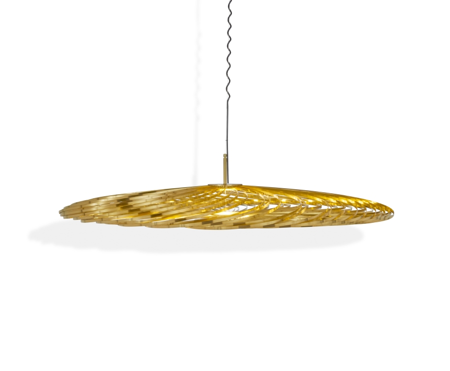SPRING LARGE BRASS LEVEL1 ON Spring Brass Light designed by Tom Dixon, Tom Dixon Lighting