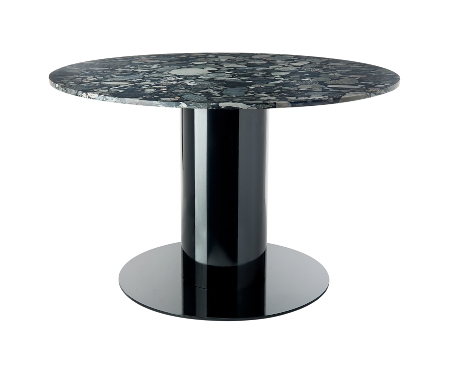 TUBE-WIDE-BLACK-1200-PEBBLE Tube Table designed by Tom Dixon, Tom Dixon Table Base