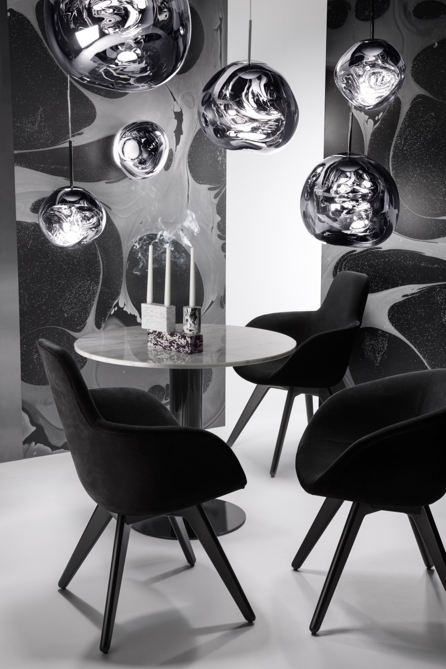 Melt Pendants Melt LED designed by Tom Dixon, Tom Dixon Lighting