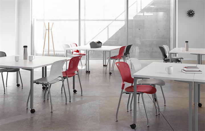 Caper Stacking Chair - Public space Caper Stacking Chair by Herman Miller, Herman Miller Meeting Chair