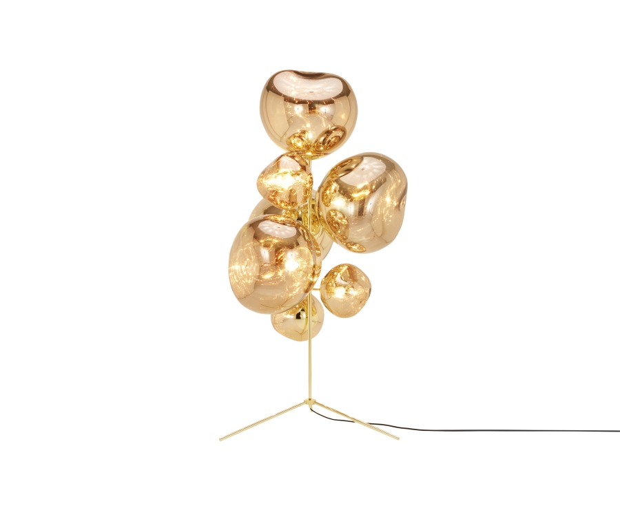Tom Dixon Melt Stand Chandelier Gold - On