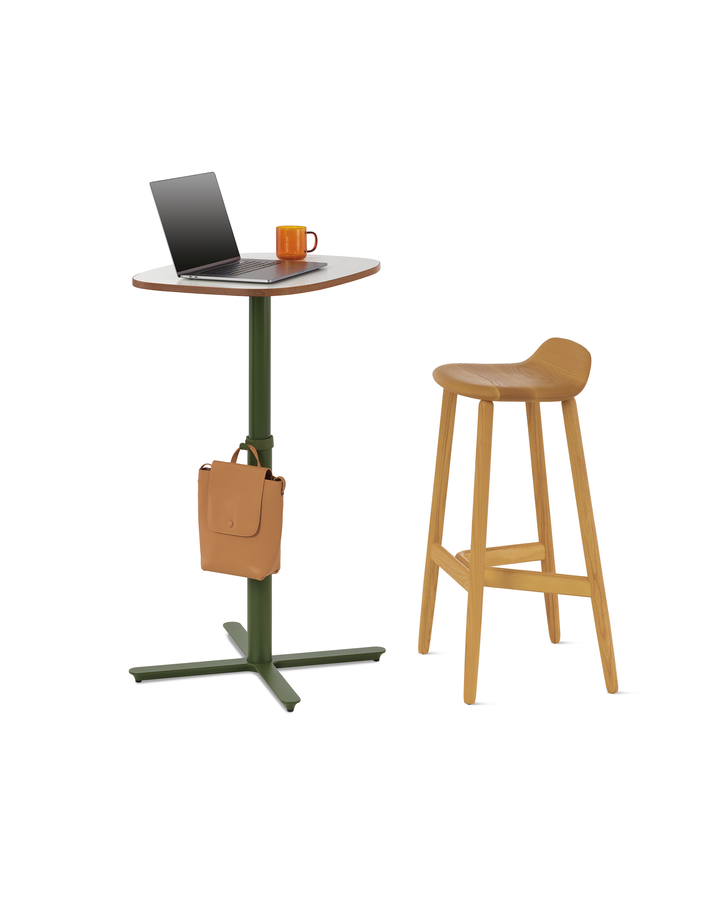 Passport_high set up with stool Passport Work Table Herman Miller, Herman Miller Collaborative Furniture
