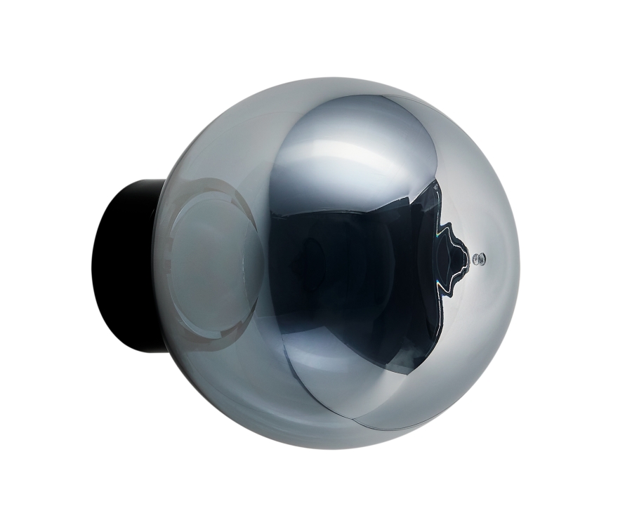 GLOBE-25-SURFACE-CHROME-ANGLED-SIDE-CAP-OFF Globe Surface by Tom Dixon, Globe Wall Lamp Tom Dixon